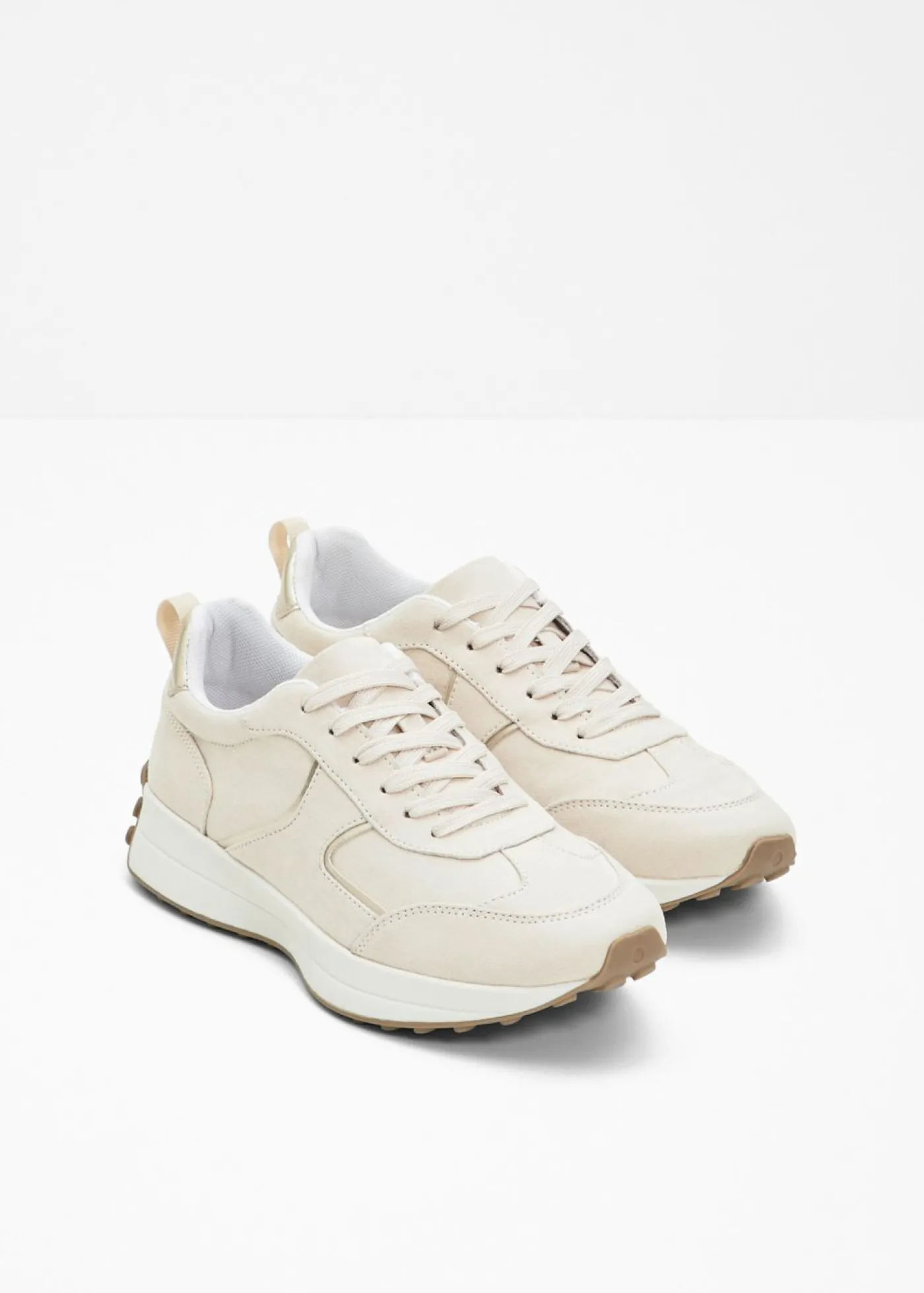 bonprix bonprix Zapatillas deportivas con detalles metálicos Crema