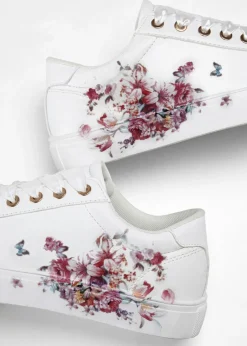 bonprix bonprix Zapatillas deportivas con estampado de flores Azul marino Hot