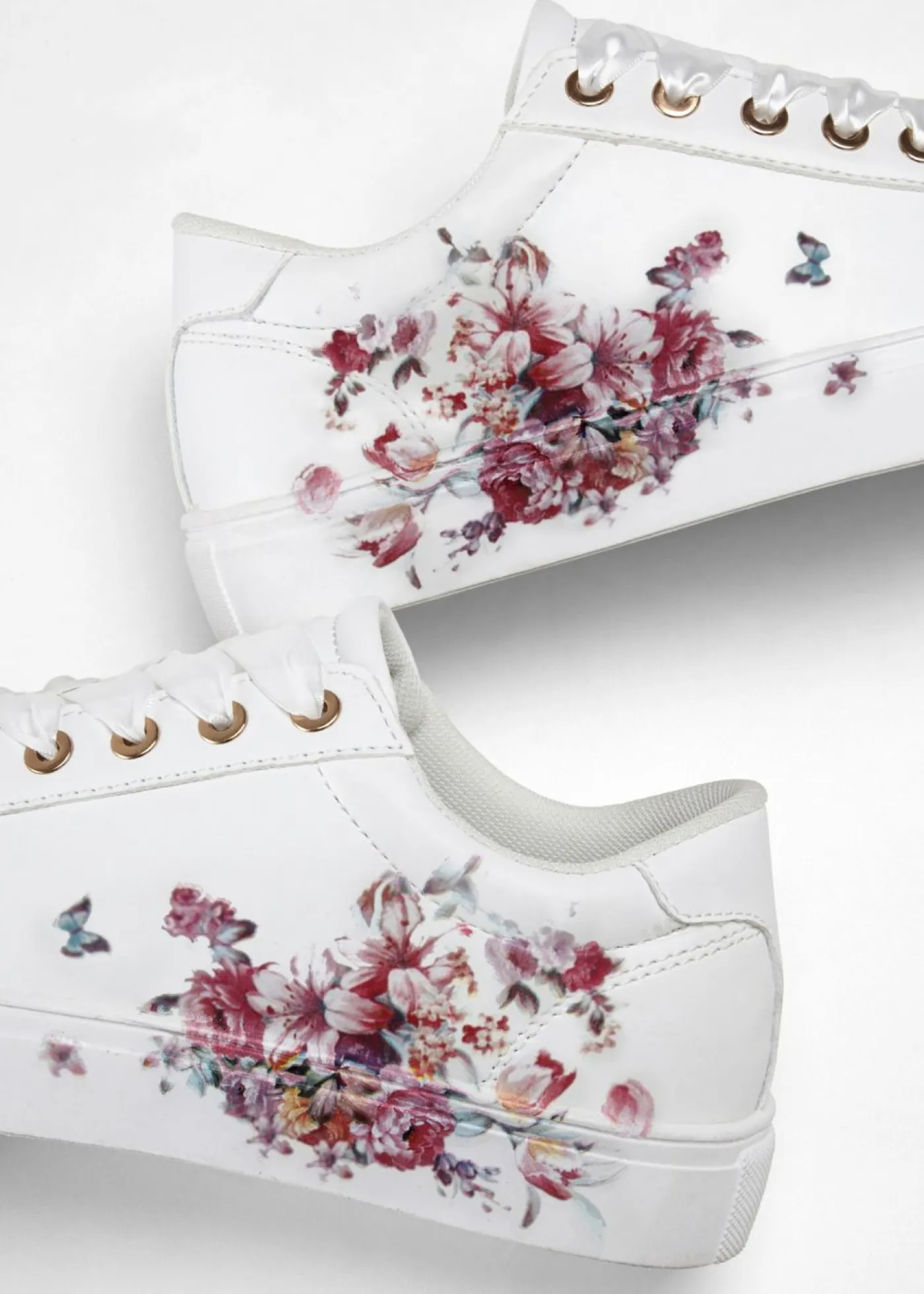 bonprix bonprix Zapatillas deportivas con estampado de flores Azul marino Hot