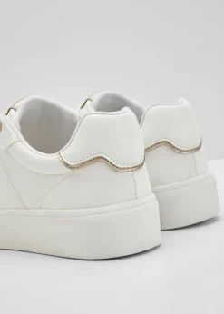 bonprix bonprix Zapatillas deportivas con plantilla acolchada blanco/oro rosa metálico Discount