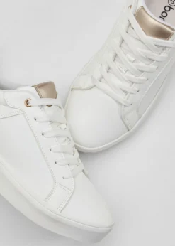 bonprix bonprix Zapatillas deportivas con plantilla acolchada blanco/oro rosa metálico Discount