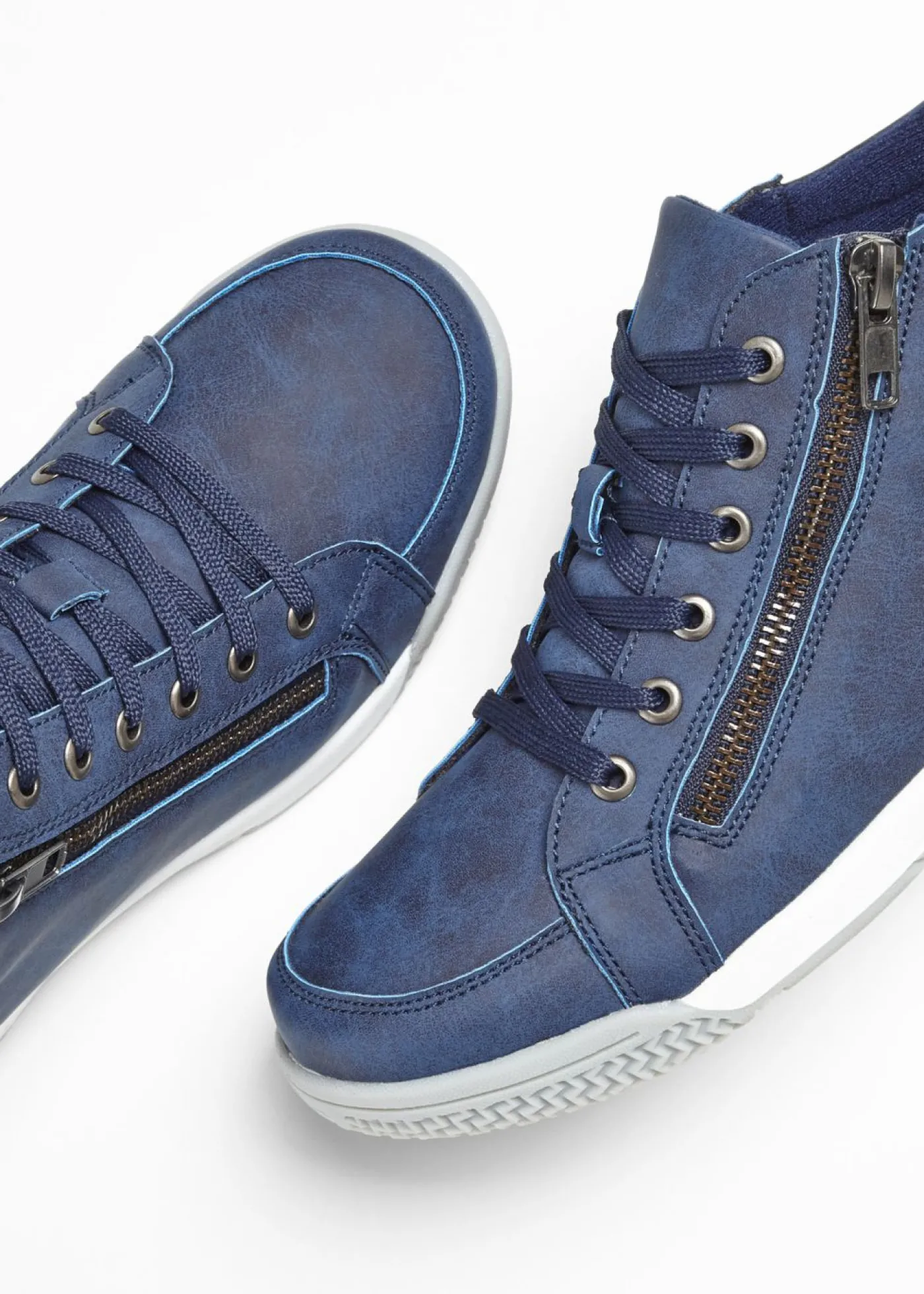 bonprix bonprix Zapatillas deportivas de caña alta con cremallera Azul marino Hot