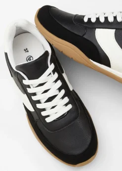 bonprix bonprix Zapatillas deportivas de estilo retro Negro-blanco Clearance