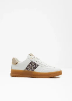 bonprix Marco Tozzi Zapatillas deportivas de Marco Tozzi con plataforma y look retro Blanco