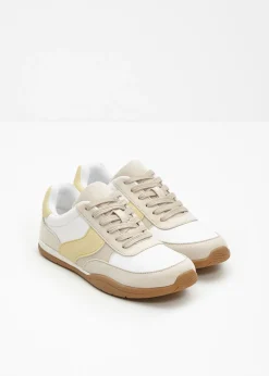 bonprix bonprix Zapatillas deportivas de estilo retro blanco-arena claro-amarillo claro Sale