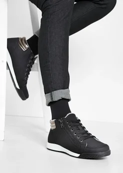 bonprix bonprix Zapatillas deportivas de caña alta con cremallera Negro New