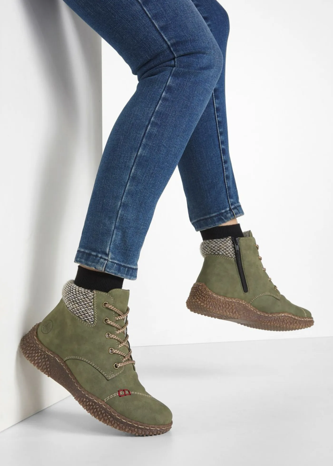 bonprix Rieker Zapatillas deportivas de caña alta de Rieker Caqui Clearance