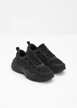 bonprix bonprix Zapatillas deportivas tipo chunky con inserto de malla Negro Sale
