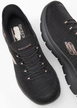 bonprix Skechers Zapatillas sin cordones de Skechers con espuma viscoelástica Negro-oro Online