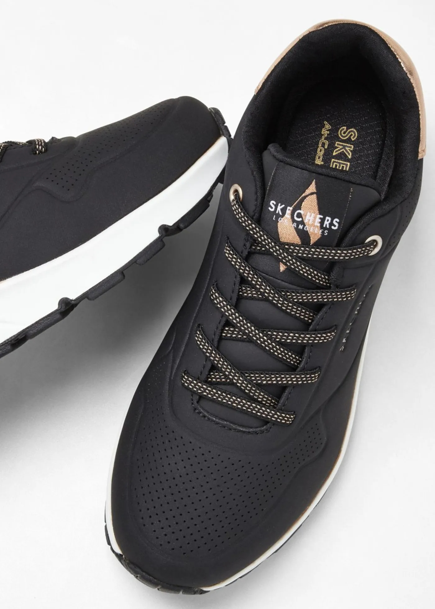 bonprix Skechers Zapatillas Skechers con espuma viscoelástica Negro-oro rosado