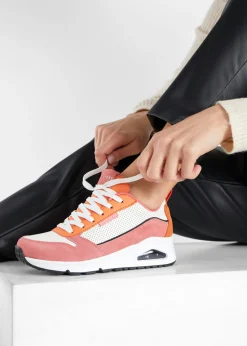 bonprix Skechers Zapatillas Skechers con espuma viscoelástica Rosa/blanco/naranja Online
