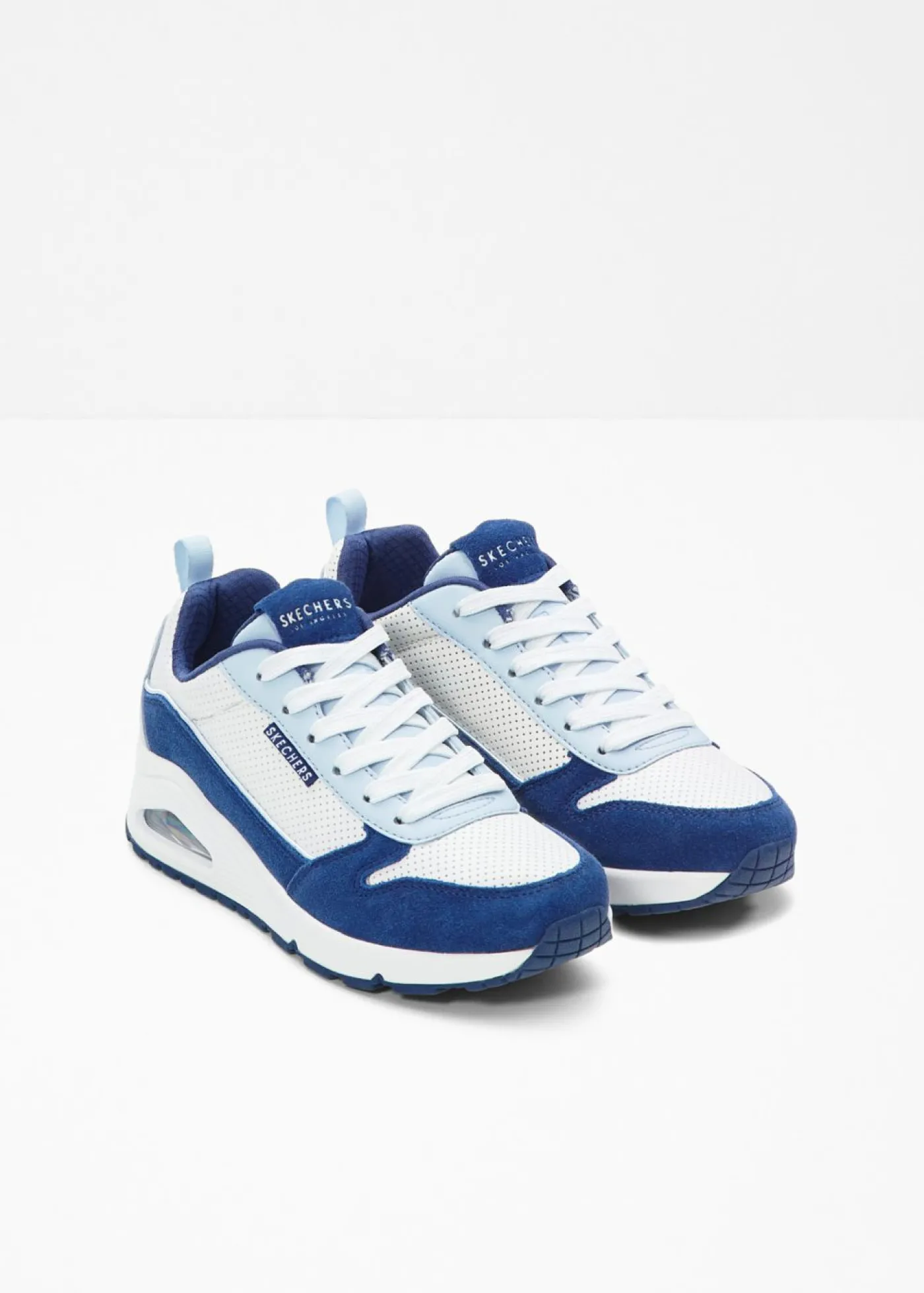 bonprix Skechers Zapatillas Skechers con espuma viscoelástica Blanco-azul Discount