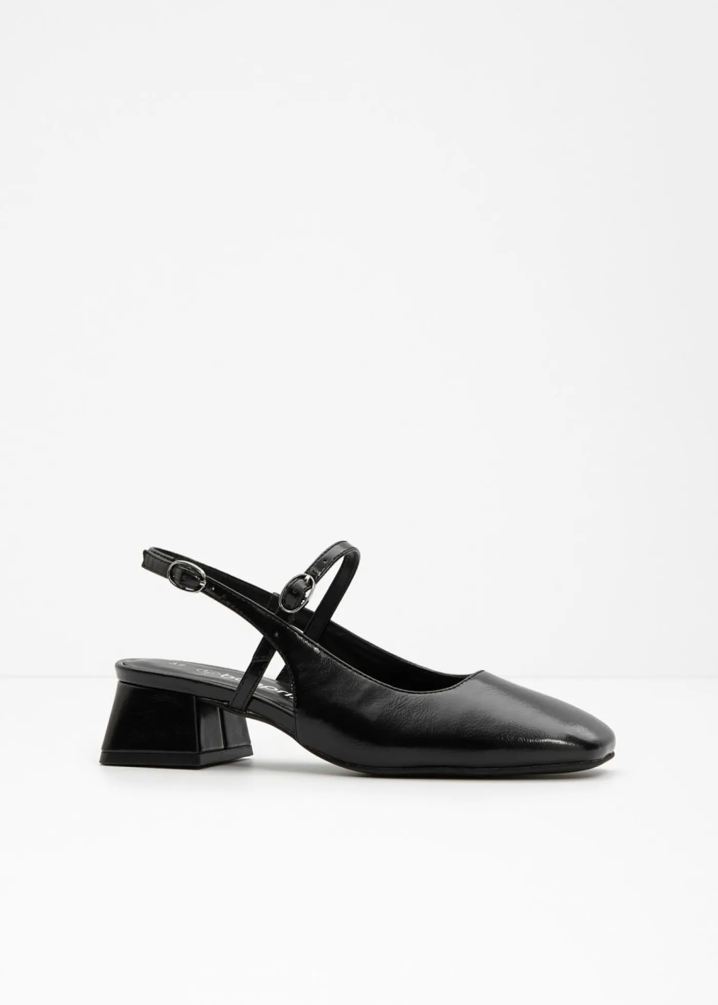 bonprix bonprix Zapatos con talón al descubierto y tira Negro Outlet