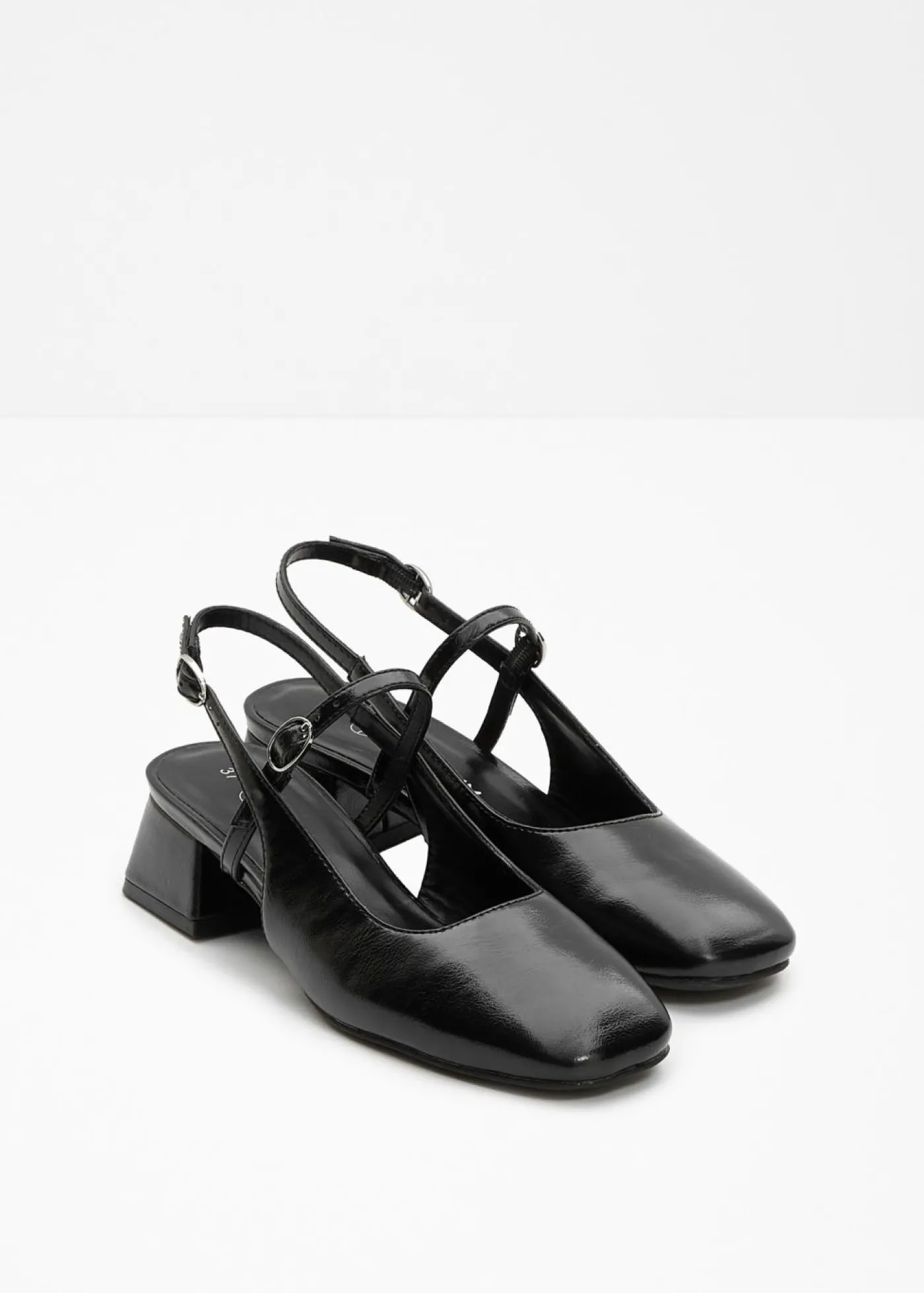 bonprix bonprix Zapatos con talón al descubierto y tira Negro Outlet
