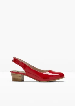 bonprix Jana Zapatos de tacón con el talón al descubierto Jana de ancho cómodo Rojo Hot
