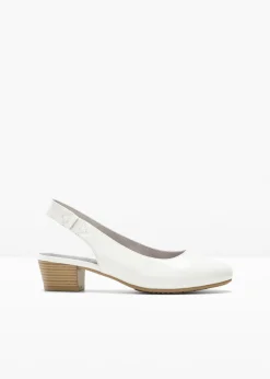 bonprix Jana Zapatos de tacón con el talón al descubierto Jana de ancho cómodo Blanco New