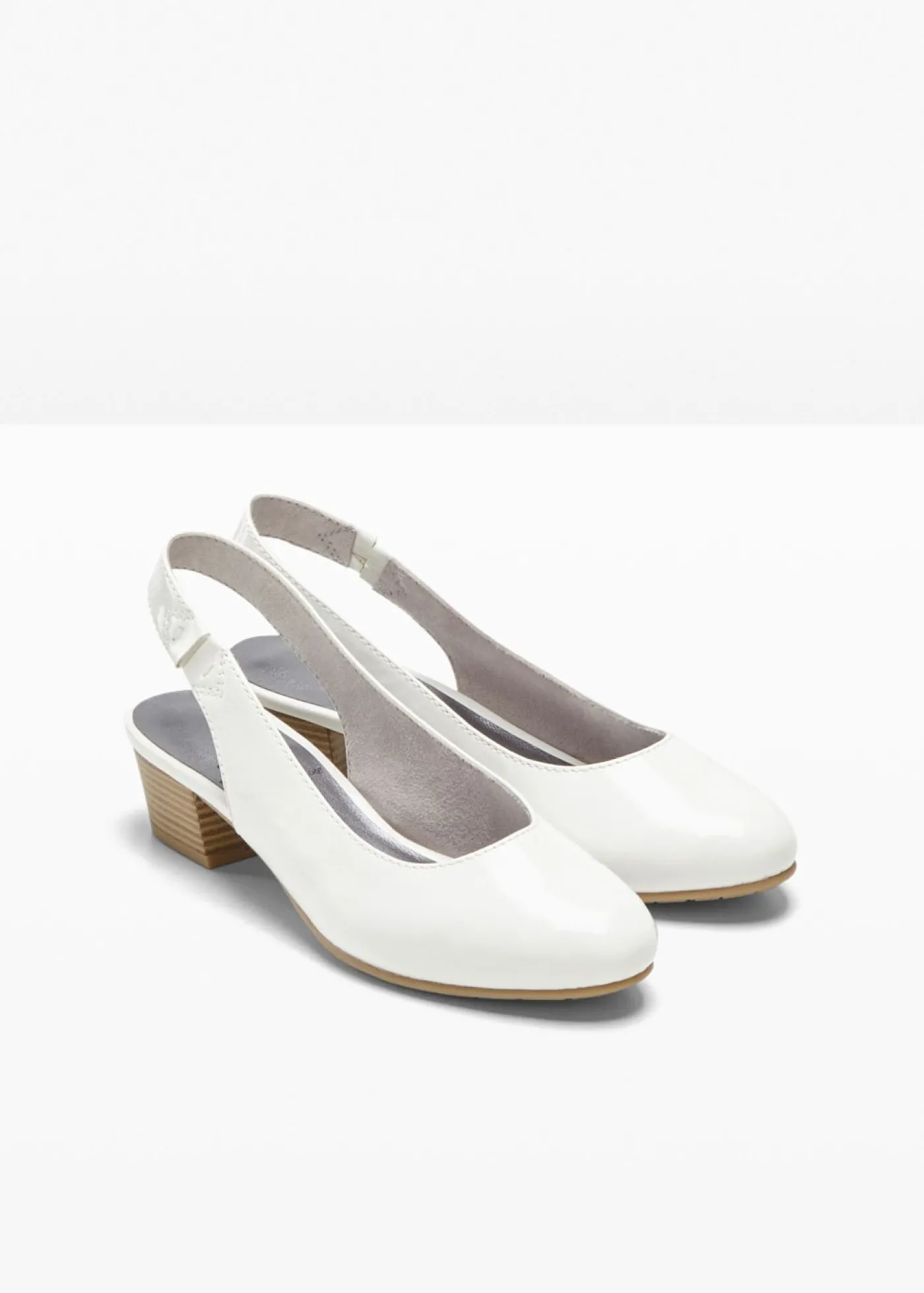 bonprix Jana Zapatos de tacón con el talón al descubierto Jana de ancho cómodo Blanco New