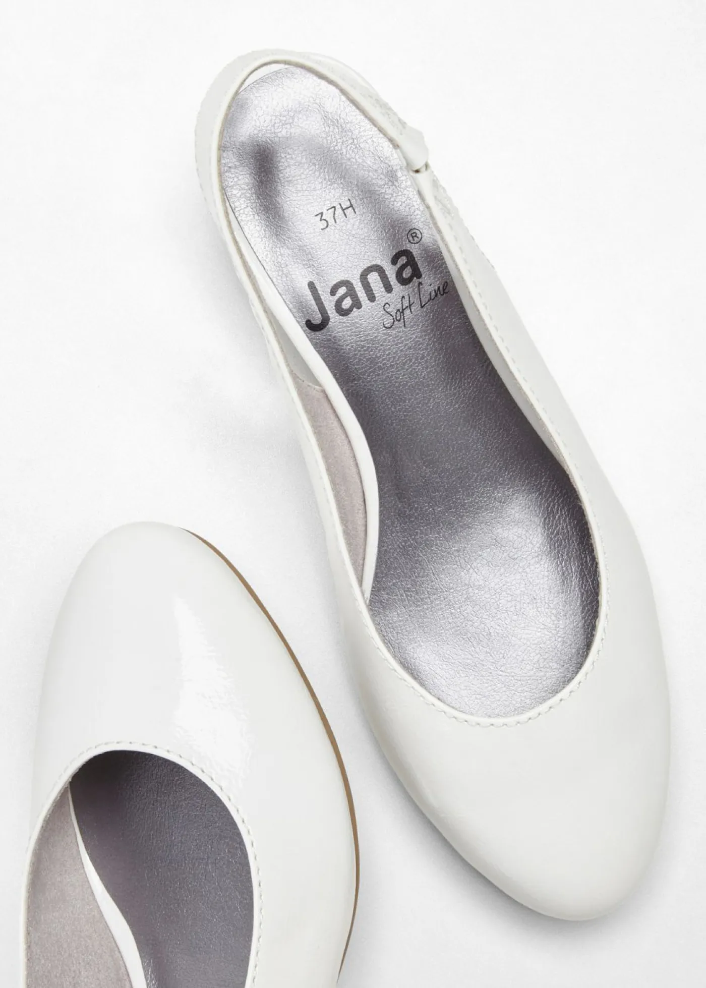 bonprix Jana Zapatos de tacón con el talón al descubierto Jana de ancho cómodo Blanco New