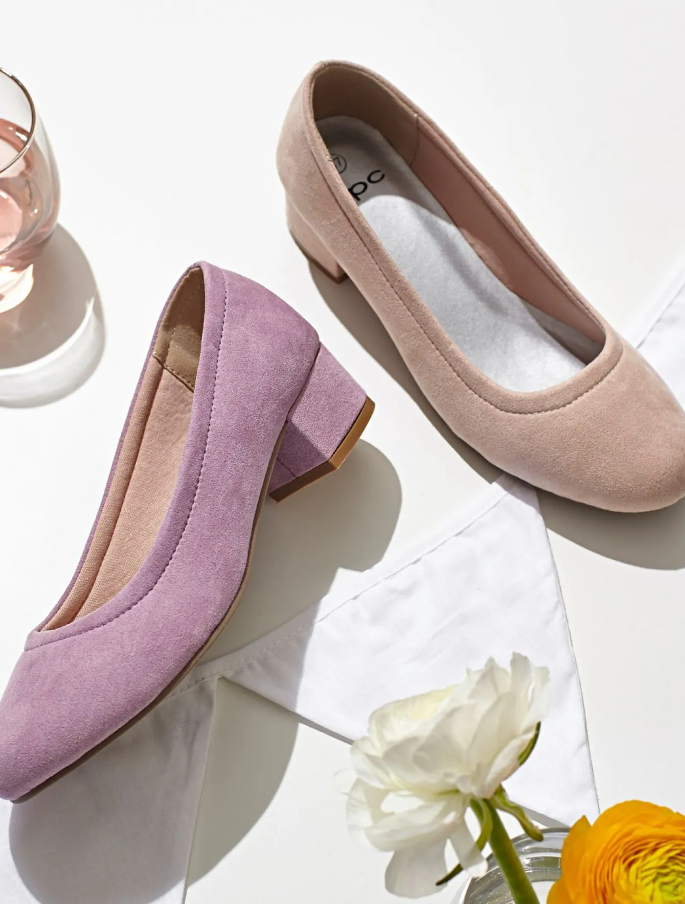 bonprix bonprix Zapatos de tacón con tacón ancho Beige Hot