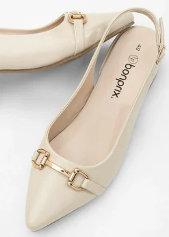 bonprix bonprix Zapatos de tacón con talón al descubierto Beige Online