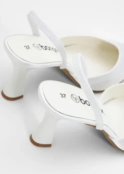 bonprix bonprix Zapatos de tacón con talón al descubierto Blanco Hot