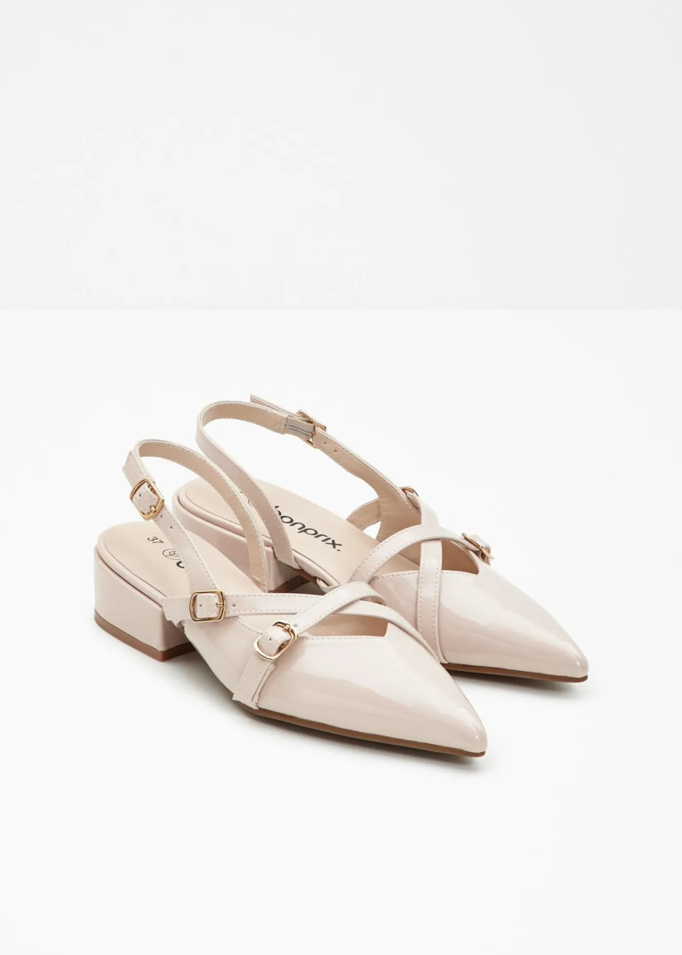 bonprix bonprix Zapatos de tacón con talón al descubierto Beige Discount
