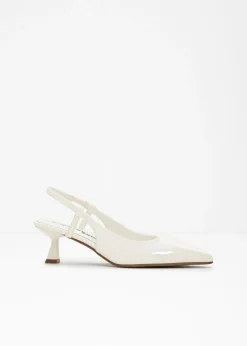 bonprix bonprix Zapatos de tacón con talón al descubierto Blanco lana Hot