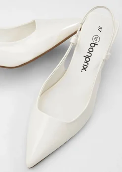 bonprix bonprix Zapatos de tacón con talón al descubierto Blanco lana Hot