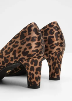 bonprix Tamaris Zapatos de tacón de Tamaris con estampado animal estampado leo marrón New